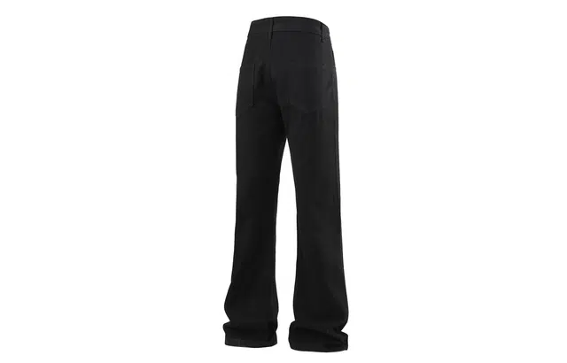 宜而爽 美式高街复古国潮仿刺绣玫瑰花卉图案印花水洗做旧高级感中腰显高显瘦直筒休闲长裤通勤宽松垂感阔腿微喇弯刀牛仔裤 男女同款