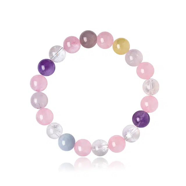 一世倾 国潮多巴胺配饰多财多福新中式小众原创设计轻奢风精致高级感日常通勤百搭转运礼盒好运天然 多色水晶 手串 男女同款情侣款