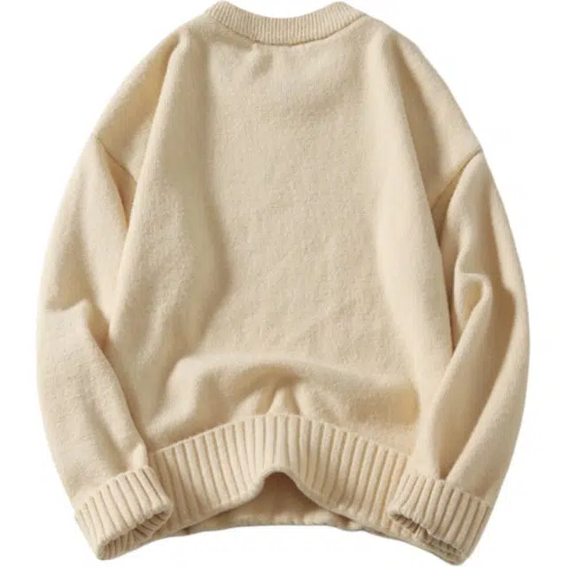 袋鼠 高级感重磅慵懒风外套老钱风外穿内搭叠穿痞帅休闲通勤百搭显瘦长袖针织衫 男女同款