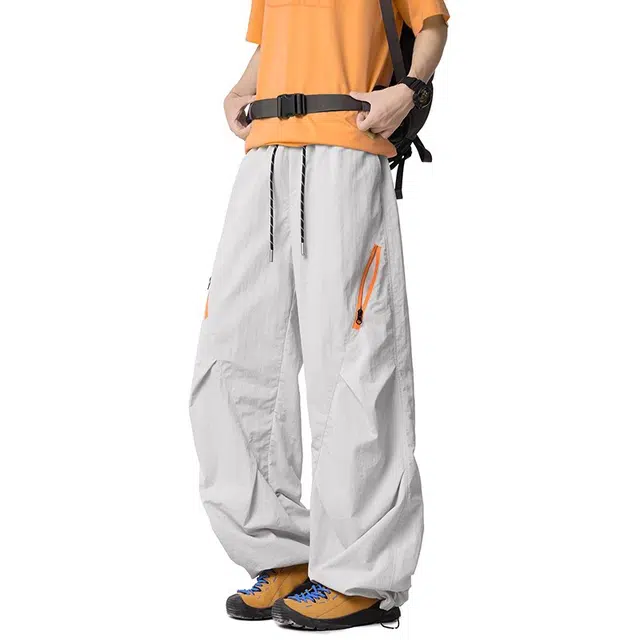 炳盛 美式高街速干弯刀伞兵潮牌休闲裤 男女同款