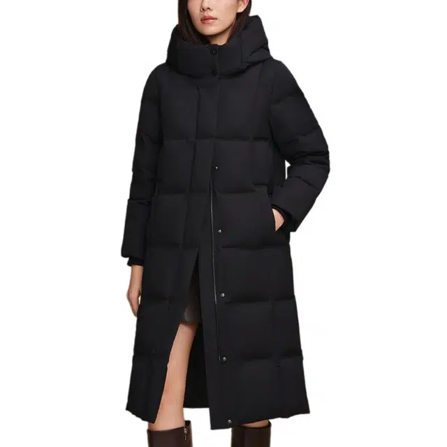 波司登 商务过膝长款加厚保暖连帽时尚羽绒服 女款