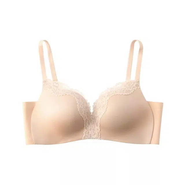素肌良品 无钢圈聚拢小胸显大纯色性感文胸 女款