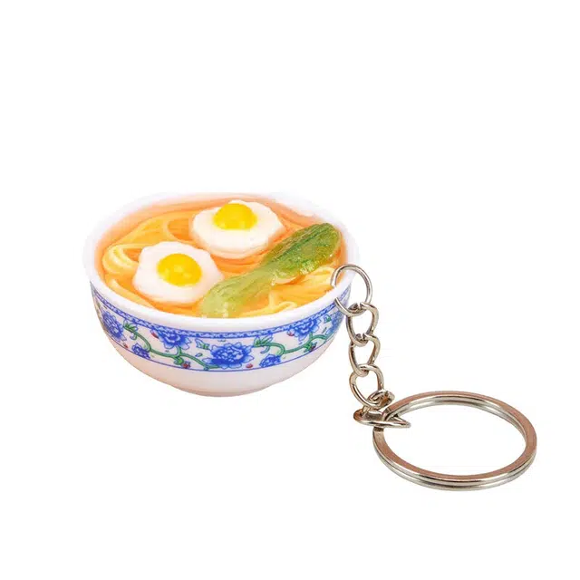 中式简约风仿真鸡蛋面食玩萌趣可爱时尚卡通包包挂饰  卡莱茵 合金 亚克力 挂件 男女同款情侣款