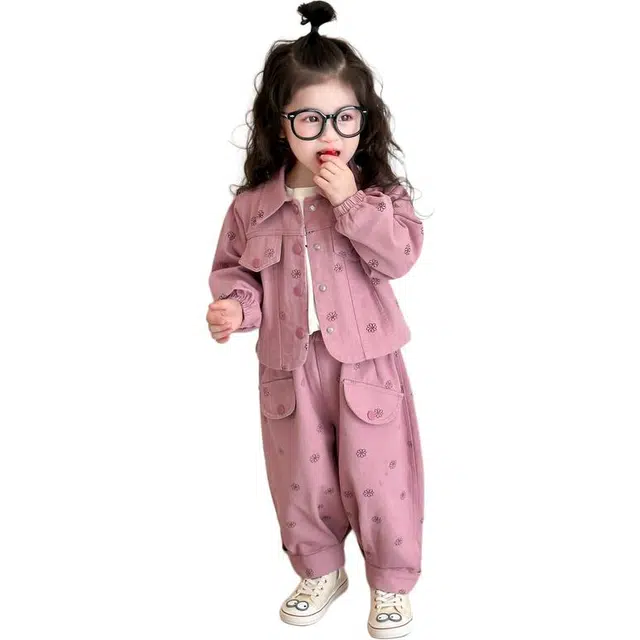 俞兆林休闲运动套装 翻领舒适长袖松紧腰长裤 中小童