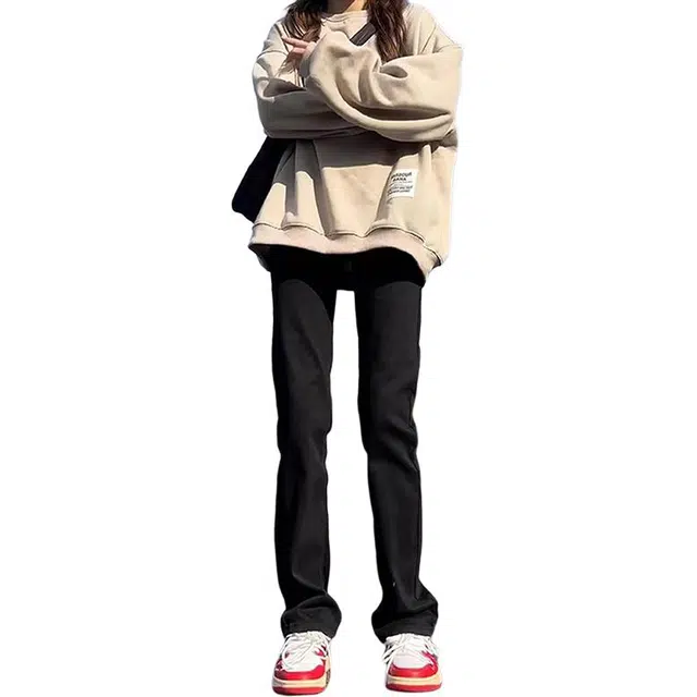 黑马漫画 美式裤子男款高街夏季弹力潮牌修身牛仔裤 男女同款