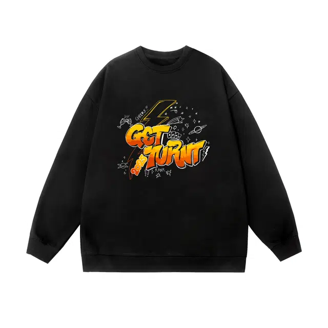 棉基因 早秋童趣大童校园高街时尚潮牌简约潮男青少年复古男装减龄感通勤高级感韩系穿搭女士基础款无帽打底衫慵懒风女圆领卫衣 男女同款