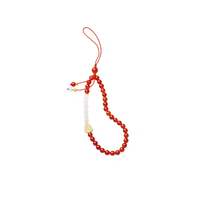 周大生 【驱散霉运】本命年喜庆高能量 精致挂绳防丢手腕款#好运天然 玛瑙 手串 女款