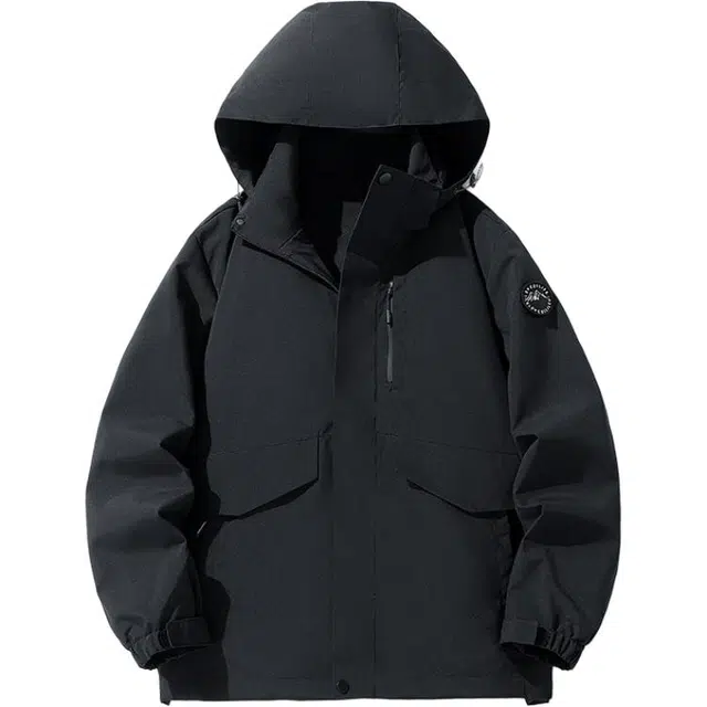 袋鼠  全天候系列 户外通勤简约舒适连帽长袖  防水防紫外线耐磨速干超轻吸湿排汗防雨冲锋衣 女款