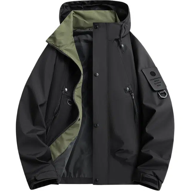 袋鼠  全天候系列    户外运动通勤轻量化简约  吸湿排汗超轻轻量速干防雨冲锋衣 男女同款