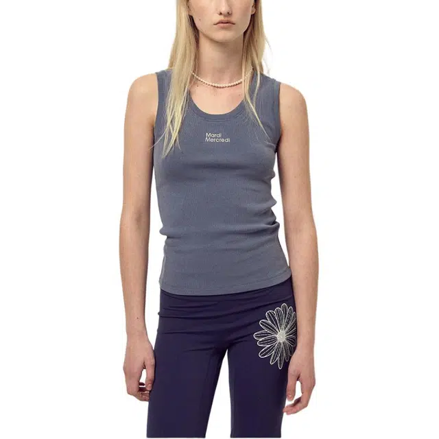 MARDI MERCREDI FW25 SLEEVELESS TOP PIGMENT WASHING_INDIAN PINK CREAM