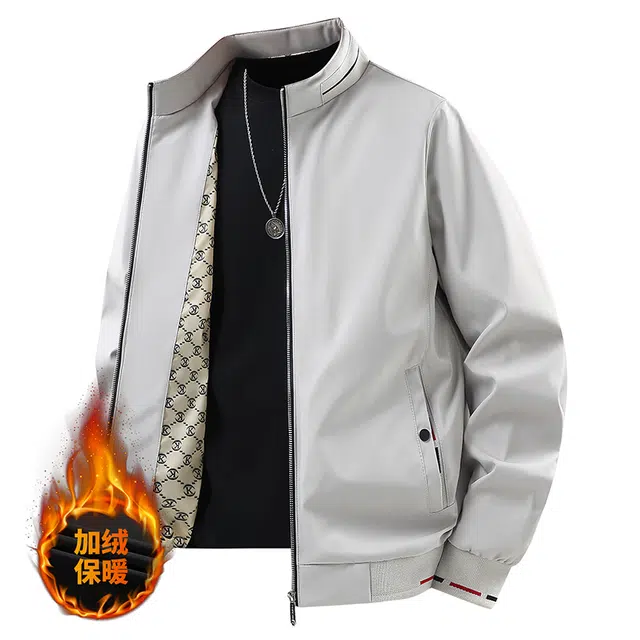 金盾 大码秋季休闲商务立领行政夹克 男款