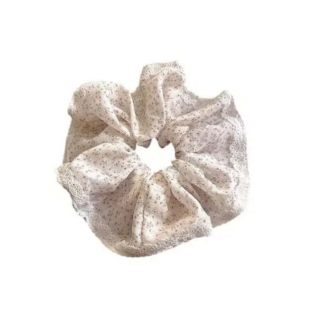 希铃 甜美发饰蕾丝花边碎花 布艺 发圈 女款