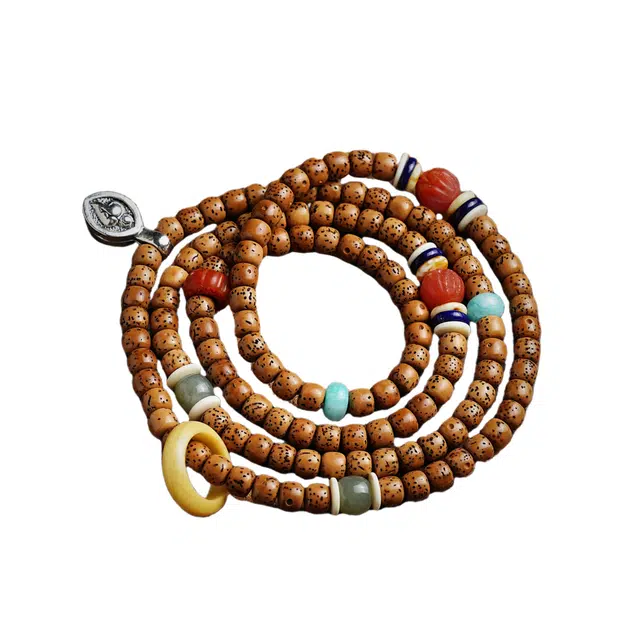 宣华意 【精品级】十年陈籽高密正月老料原籽佛念珠手链 新中式时尚 轻奢高端 盘文玩项链#好运 星月菩提 手串 男女同款情侣款