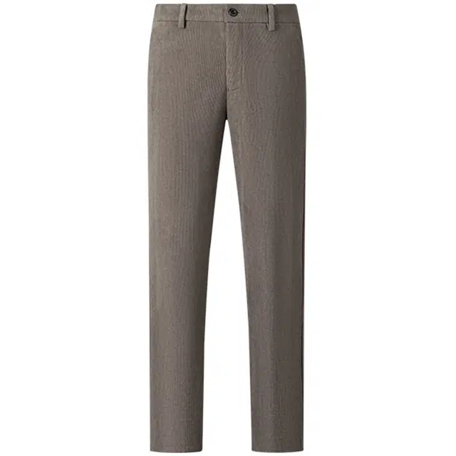 红豆 灯芯绒垂感顺滑保暖细密条绒轻商务日常百搭长裤休闲裤 男款