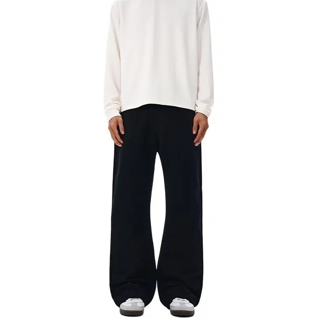 黑马漫画 高腰微喇裤男秋季窄版直筒裤子美式高街牛仔裤 男女同款