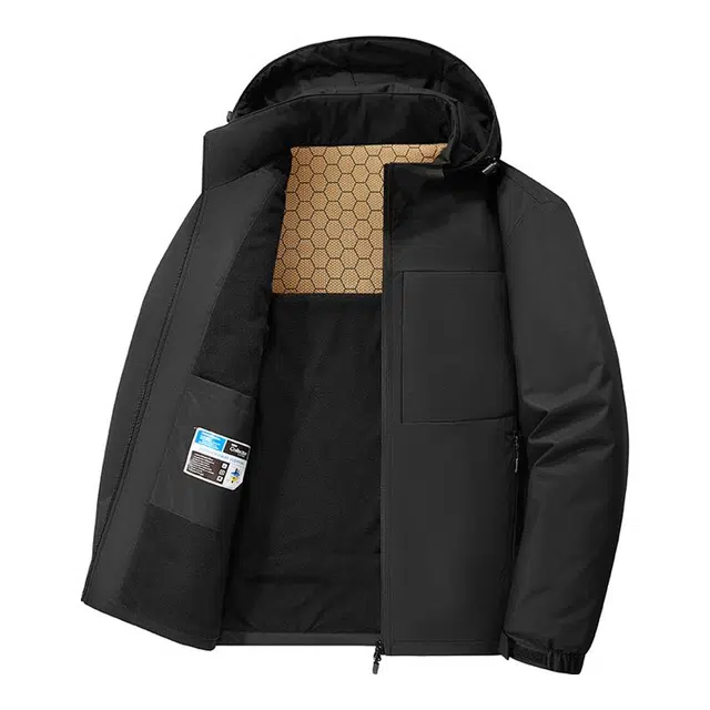 金盾 秋冬季连帽加厚夹克外套 男款