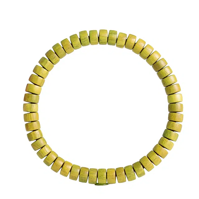 仙园韵 自然绿檀木药片手工原木佛珠檀香木男女原创情侣手链#好运 绿檀 手串 男女同款情侣款