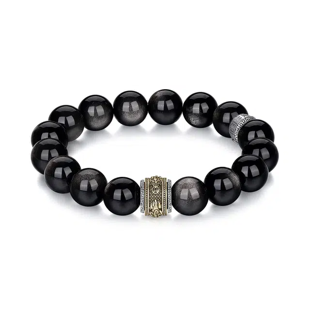 【亿路亨通】 七可 貔貅 八方来财转运珠 吉祥如意小众寓意百搭通勤款 新中式招财纳福吞金兽国潮复古风 #好运 黑曜石 手串 男款