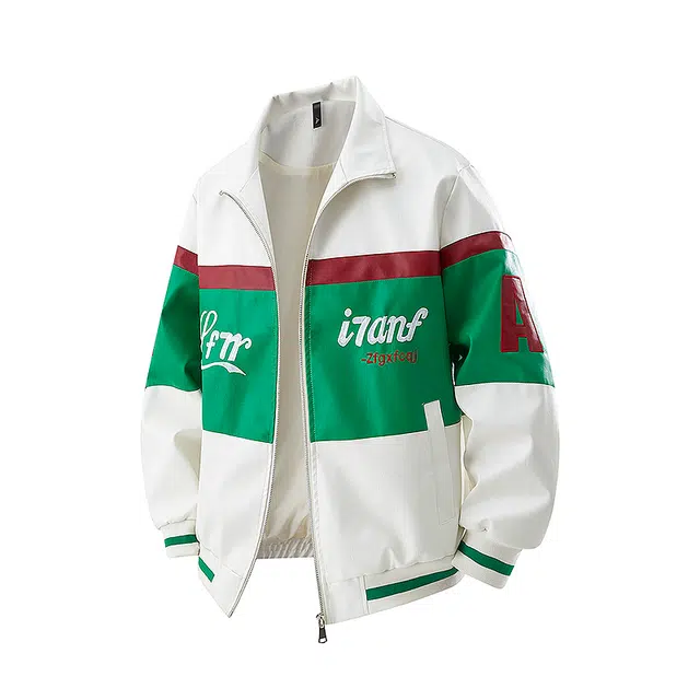 金盾 春季时尚拼色休闲机车夹克外套 男款