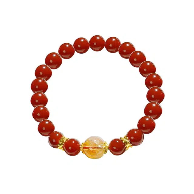 翡翠王朝 吉祥如意招财纳福转运珠串一夜暴富学业顺利新中式国风轻奢高级感万事顺遂好运天然 玛瑙 手串 女款