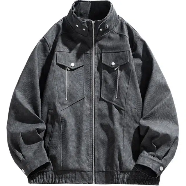 金盾 美式潮牌机车服简约夹克外套 男款