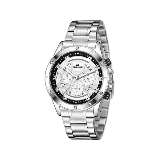 LIBER AEDON Quartz Watch Stainless Steel Strap White Dial