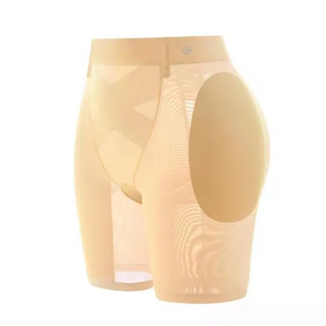 素肌良品 中腰丰胯提臀纯色简约高腰三分裤塑身裤 女款