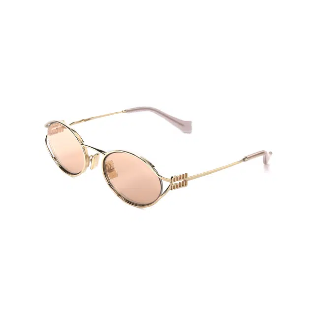 Miu Miu Oval Sunglasses Rose Gold