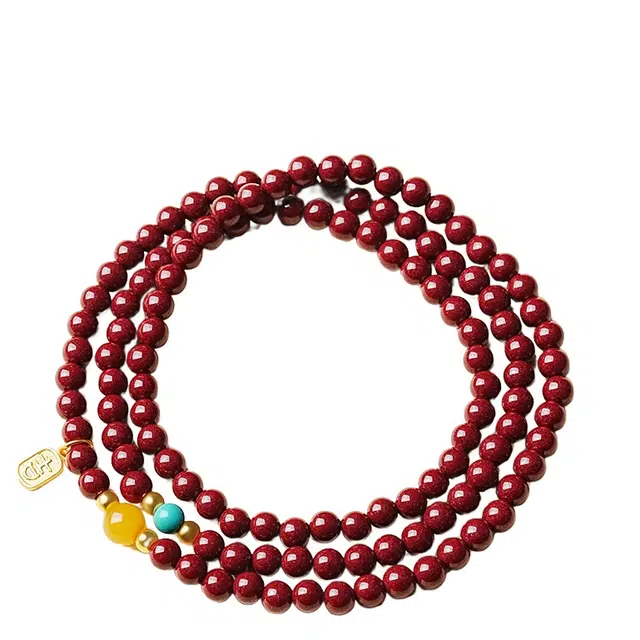 仙园韵 女款三圈手链叠戴#好运 朱砂 手串 女款