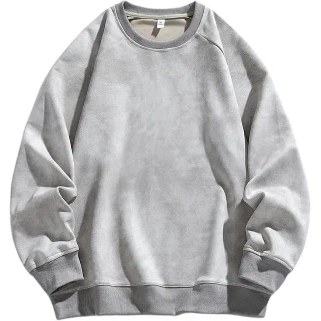 太子龍 宽松潮流麂皮绒圆领长袖卫衣 男女同款