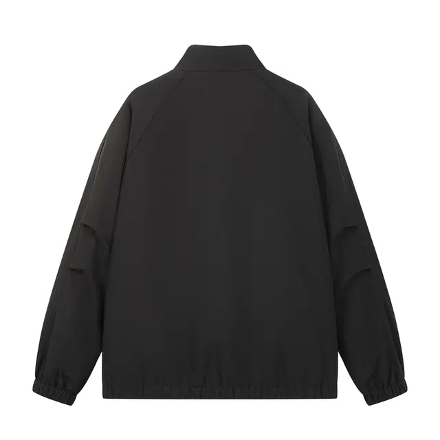 吾皇猫 高街学院风美式复古简约百搭基础款宽松潮流潮牌春秋款立领上衣时尚舒适透气秋季休闲夹克外套 男女同款