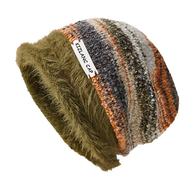 俞兆林 美式复古堆堆冷帽毛绒保暖秋冬户外登山川西旅游针织毛线帽包头时尚百搭 显脸小 绒线帽 男女同款情侣款