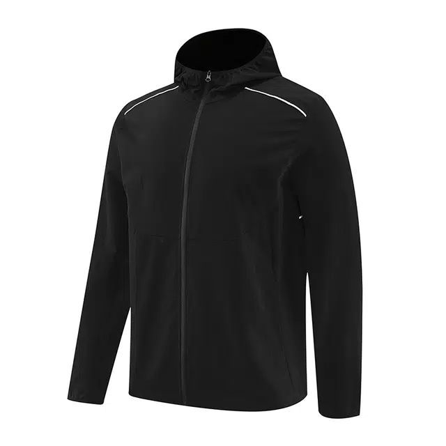 金盾 拉链防泼水防风连帽宽松夹克 男款