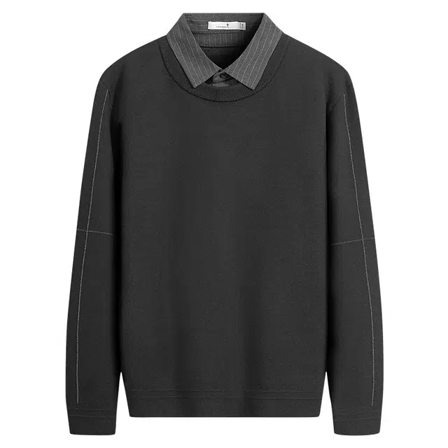 与狼共舞 时尚百搭休闲商务日常保暖毛衣 男款 黑色