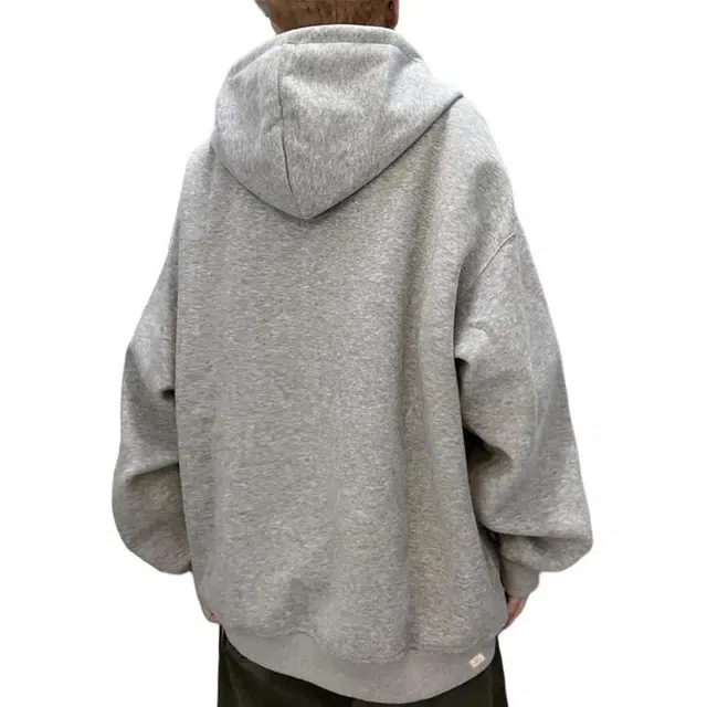 北欧攻略 基础款重磅连帽拉链开衫秋冬加绒加厚舒适宽松大码上衣美式复古长袖卫衣 男女同款