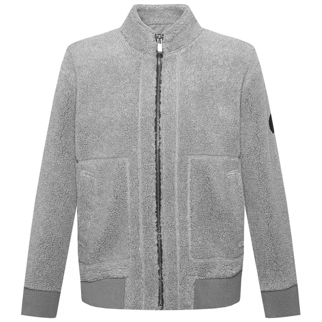 利郎 摇粒绒时尚都市立领质感简约外套潮流百搭秋季夹克 男款