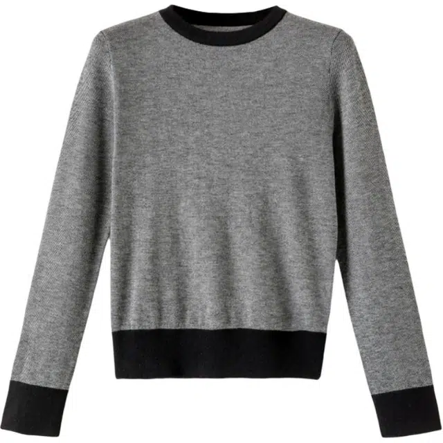 晚白 亲肤不扎肤上衣柔软舒适高弹百搭羊毛针织衫 女款