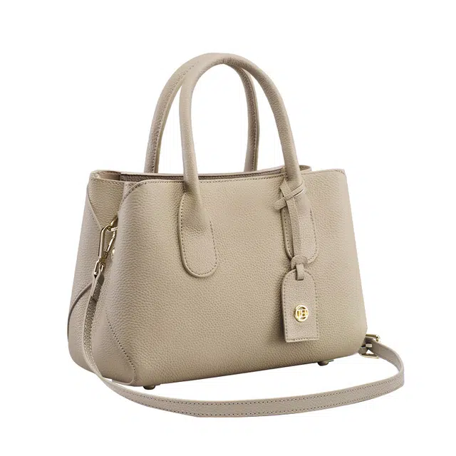 老人头 真皮优雅气质通勤实用大气百搭中年妈妈款母亲高级质感软皮轻便耐用女士 头层牛皮 女包斜挎包单肩手提包 女款 卡其色