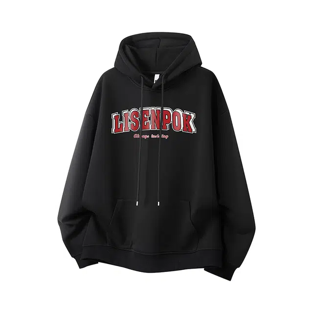 LISENPOK Letter Print Hoodie
