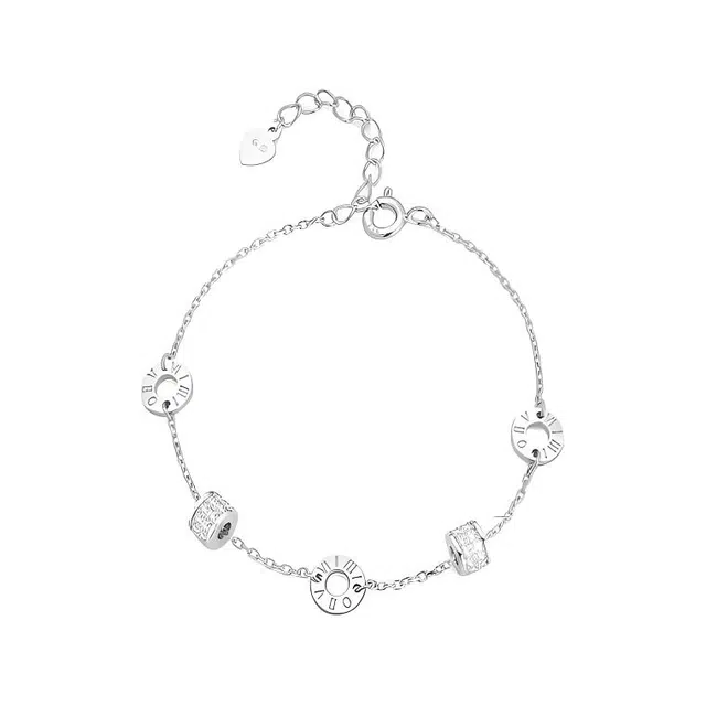 兮畔 时尚精致锆石简约设计感招财手饰小蛮腰转运珠轻奢优雅显白小众气质百搭#好运 黄铜 手链 女款