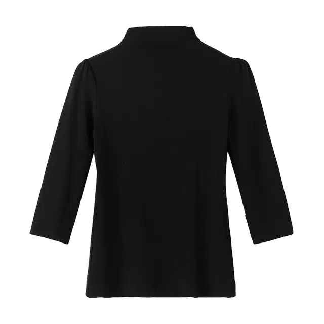 晚白  气质修身上衣纯色棉质弹力百搭通勤 打底衫 女款