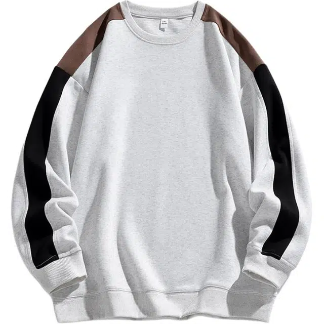 太子龍 春秋款青少年百搭拼接圆领套头打底衫卫衣 男女同款