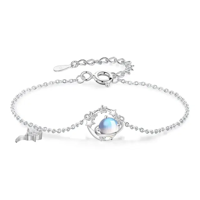 清脆小溪 梦幻星球手饰复古简约浪漫优雅文艺小众高级感设计甜美气质温柔个性百搭 合金 手链 女款