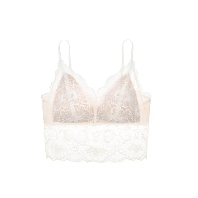 素肌良品 薄款内搭蕾丝纯色性感文胸 女款