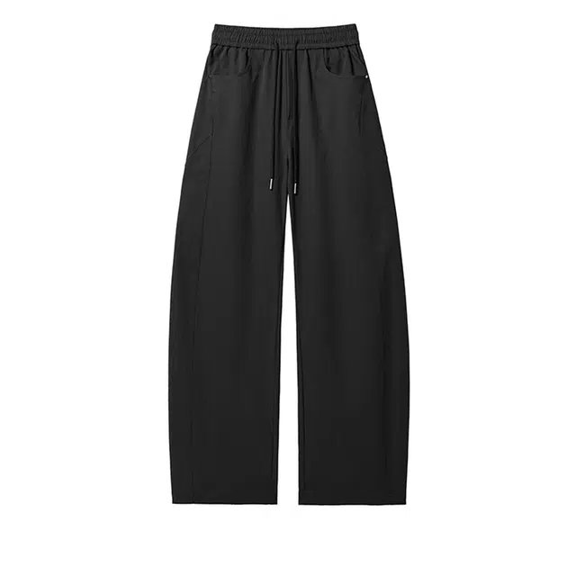 欧路得 美式铆钉弯刀裤子男春秋高街宽松阔腿工装裤潮牌青少年痞休闲裤 男款