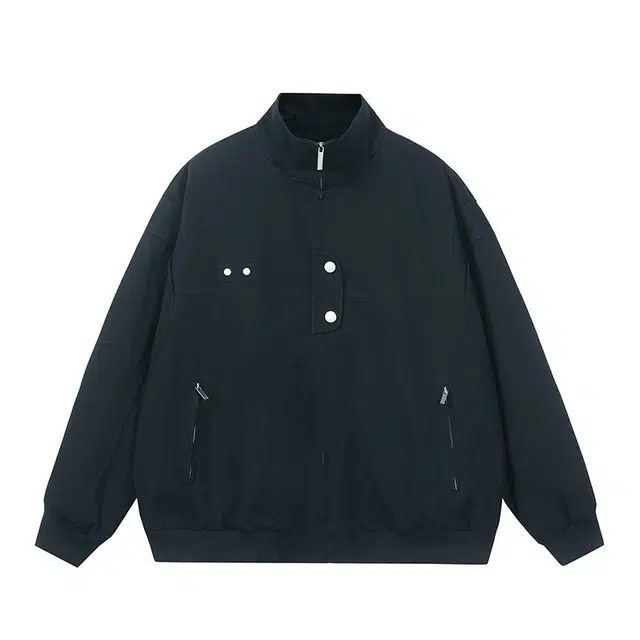 稻草人 美式复古高街底特律潮牌宽松百搭翻领飞行员夹克 男女同款