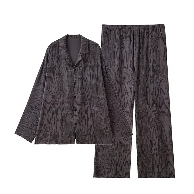 俏薇妮 春秋纯棉纱布婴儿棉带胸垫一体长袖男家居服睡衣礼盒 男款