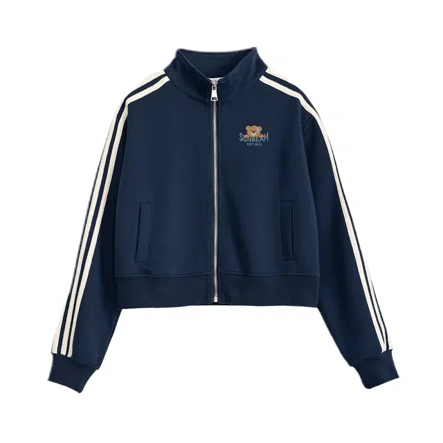 米子旗 立领秋季小个子宽松型通勤风截短外套 女款