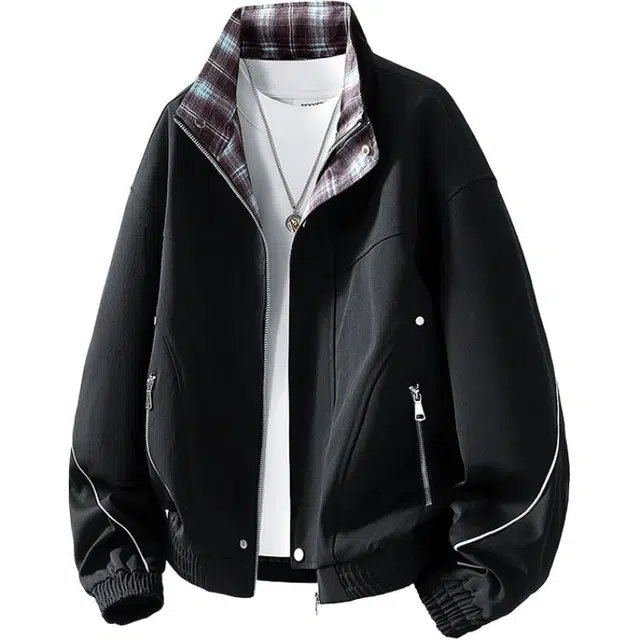 金盾 秋季男潮休闲时尚宽松立领夹克 男款