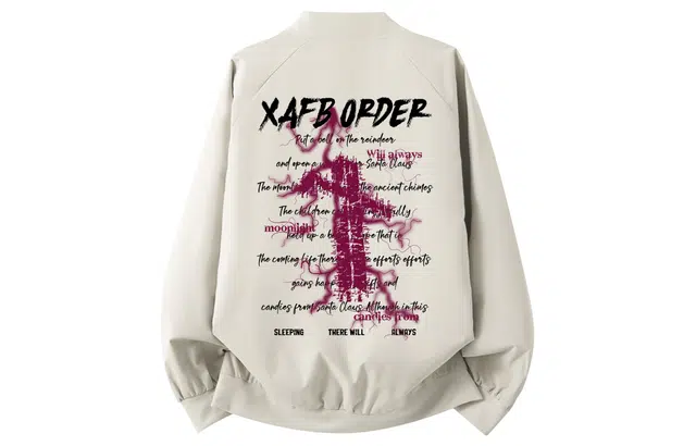 XAFB Basic Letter Print Jacket